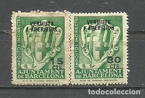 Selos: BARCELONA- AYUNTAMIENTO IMPUESTOS INDIRECTOS VERMUT - NUEVO - PUNTOS OXIDOS